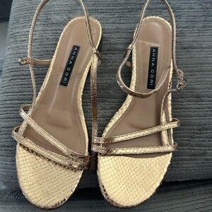 Gold Strappy Sandals European size 38US size 7.5